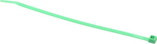 Made in USA - 7.562 Inch Long x 0.18 Inch Wide x 1-7/8 Inch Bundle Diameter, Green, Nylon Standard Cable Tie - 50 Lb. Strength, 0.052 Inch Thick - Benchmark Tooling