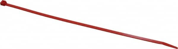 Made in USA - 8-7/8" Long Red Nylon Standard Cable Tie - 40 Lb Tensile Strength, 1.24mm Thick, 3" Max Bundle Diam - Benchmark Tooling