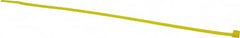 Made in USA - 8-7/8" Long Yellow Nylon Standard Cable Tie - 40 Lb Tensile Strength, 1.24mm Thick, 4" Max Bundle Diam - Benchmark Tooling