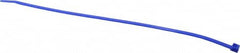 Made in USA - 8-7/8" Long Blue Nylon Standard Cable Tie - 40 Lb Tensile Strength, 1.24mm Thick, 1-3/4" Max Bundle Diam - Benchmark Tooling