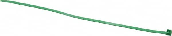 Made in USA - 11-1/4" Long Green Nylon Standard Cable Tie - 50 Lb Tensile Strength, 1.32mm Thick, 2" Max Bundle Diam - Benchmark Tooling