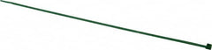 Made in USA - 14-1/4" Long Green Nylon Standard Cable Tie - 50 Lb Tensile Strength, 1.32mm Thick, 8" Max Bundle Diam - Benchmark Tooling
