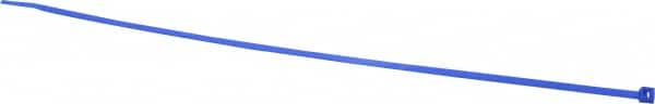 Made in USA - 14-1/4" Long Blue Nylon Standard Cable Tie - 50 Lb Tensile Strength, 1.32mm Thick, 8" Max Bundle Diam - Benchmark Tooling
