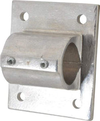 Hollaender - 1-1/2" Pipe, Wall Mount Flange, Aluminum Alloy Flange Pipe Rail Fitting - Bright Finish - Benchmark Tooling