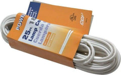 Southwire - 25', 18/2 Gauge/Conductors, White Indoor Replacement Cord - 2 Receptacles, 10 Amps, UL SPT-1 - Benchmark Tooling