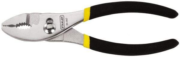 Stanley - 6-3/4" OAL, 1-7/16" Jaw Length, Slip Joint Pliers - 2 Positions, Serrated Jaw, Slip Joint Head, Slip Joint Plier Tool, Serrated Pipe Jaw - Benchmark Tooling