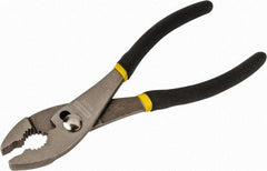 Stanley - 8" OAL, 1-45/64" Jaw Length, Slip Joint Pliers - 2 Positions, Serrated Jaw, Slip Joint Head, Slip Joint Plier Tool, Serrated Pipe Jaw - Benchmark Tooling