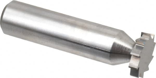 Made in USA - 5/8" Diam x 1/8" Face Width, Solid Carbide, 10 Teeth, Shank Connection Woodruff Keyseat Cutter - Uncoated, 2-1/8" OAL x 1/2" Shank, Straight Teeth, ANSI 405, Old Standard 5 - Benchmark Tooling