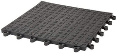 Wearwell - 18" Long x 18" Wide x 7/8" Thick, Anti-Fatigue Modular Matting Soft Open Grid - 4 Interlocking Sides, Charcoal, For Dry Areas, Series 566 - Benchmark Tooling