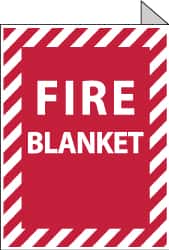 NMC - Fire Blanket, Aluminum Fire Sign - 9" Wide x 12" High - Benchmark Tooling
