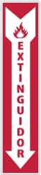 NMC - Extinguidor, Plastic Fire Sign - 4" Wide x 18" High, Spanish - Benchmark Tooling