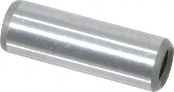 Jergens - 1/4" Diam x 3/4" Pin Length Alloy Steel Pull Out Dowel Pin - C 47-58 & C 60-64 (Surface) Hardness, 1 Beveled & 1 Threaded End - Benchmark Tooling