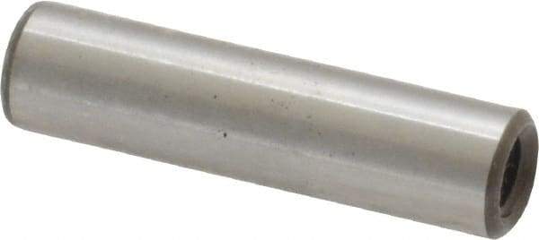 Jergens - 1/4" Diam x 1" Pin Length Alloy Steel Pull Out Dowel Pin - C 47-58 & C 60-64 (Surface) Hardness, 1 Beveled & 1 Threaded End - Benchmark Tooling