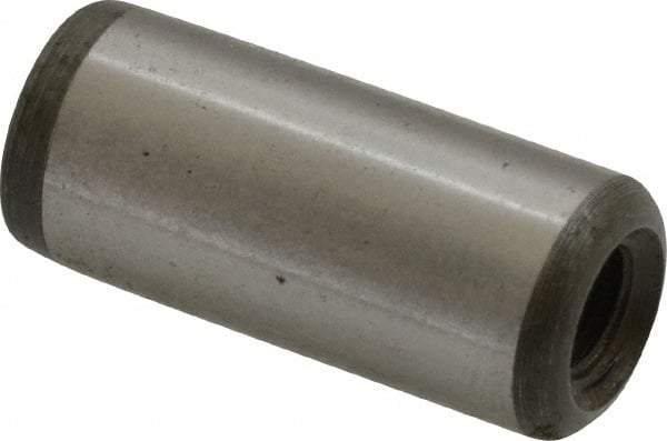 Jergens - 7/16" Diam x 1" Pin Length Alloy Steel Pull Out Dowel Pin - C 47-58 & C 60-64 (Surface) Hardness, 1 Beveled & 1 Threaded End - Benchmark Tooling