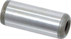 Jergens - 1/2" Diam x 1-1/4" Pin Length Alloy Steel Pull Out Dowel Pin - C 47-58 & C 60-64 (Surface) Hardness, 1 Beveled & 1 Threaded End - Benchmark Tooling