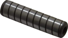 Jergens - 1/2" Diam x 2" Pin Length Alloy Steel Grooved Dowel Pin - C 47-58 & C 60-64 (Surface) Hardness, 1 Beveled & 1 Threaded End - Benchmark Tooling