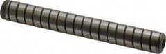 Jergens - 1/2" Diam x 4" Pin Length Alloy Steel Grooved Dowel Pin - C 47-58 & C 60-64 (Surface) Hardness, 1 Beveled & 1 Threaded End - Benchmark Tooling