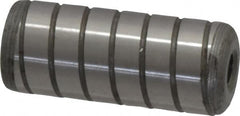 Jergens - 5/8" Diam x 1-1/2" Pin Length Alloy Steel Grooved Dowel Pin - C 47-58 & C 60-64 (Surface) Hardness, 1 Beveled & 1 Threaded End - Benchmark Tooling