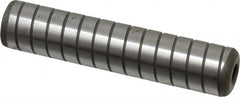 Jergens - 5/8" Diam x 3" Pin Length Alloy Steel Grooved Dowel Pin - C 47-58 & C 60-64 (Surface) Hardness, 1 Beveled & 1 Threaded End - Benchmark Tooling