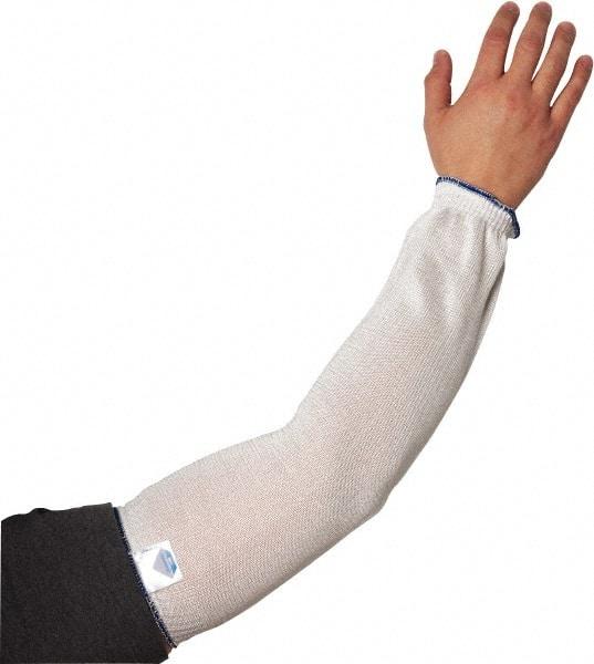 PIP - Size Universal, White Dyneema Cut Resistant Sleeve - 18" Long, ANSI Cut Resistance Level A2, Continuous Knit Cuff - Benchmark Tooling