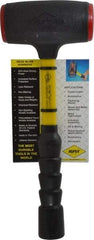 NUPLA - 48 oz Head 2-3/16" Face Diam Urethane Dead Blow Hammer - 14-5/16" OAL, Fiberglass Handle - Benchmark Tooling