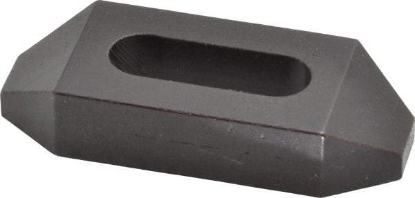 Gibraltar - 5/16, 3/8" Stud, Steel, Plain Strap Clamp - 13/16" Travel, 2-1/2" OAL x 1" Wide x 1/2" High, Black Oxide Finish, Tapered Nose - Benchmark Tooling