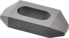 Gibraltar - 1/2" Stud, Steel, Plain Strap Clamp - 11/16" Travel, 2-1/2" OAL x 1-1/8" Wide x 1/2" High, Black Oxide Finish, Tapered Nose - Benchmark Tooling