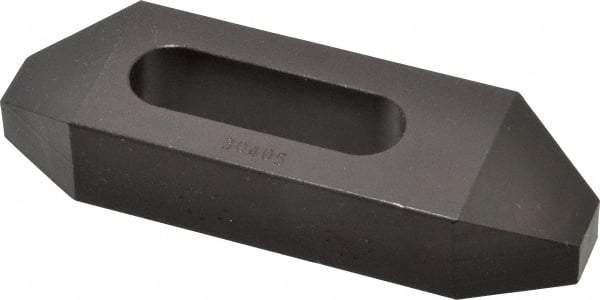 Gibraltar - 1/2" Stud, Steel, Plain Strap Clamp - 1-5/16" Travel, 4" OAL x 1-1/4" Wide x 3/4" High, Black Oxide Finish, Tapered Nose - Benchmark Tooling