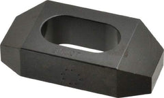 Gibraltar - 5/8" Stud, Steel, Plain Strap Clamp - 9/16" Travel, 2-1/2" OAL x 1-1/4" Wide x 5/8" High, Black Oxide Finish, Tapered Nose - Benchmark Tooling