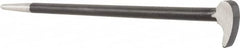 Value Collection - 12" OAL Rolling Head Pry Bar - 7/16" Wide, Chrome Vanadium - Benchmark Tooling