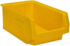 Quantum Storage - 90 Lb. Load Capacity, 19-3/4" Deep, Yellow Polyethylene Hopper Stacking Bin - 7-7/8" High x 12-3/8" Wide x 19-3/4" Long - Benchmark Tooling