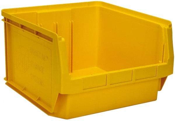 Quantum Storage - 120 Lb. Load Capacity, 19-3/4" Deep, Yellow Polyethylene Hopper Stacking Bin - 11-7/8" High x 18-3/8" Wide x 19-3/4" Long - Benchmark Tooling