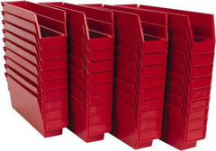 Quantum Storage - 50 Lb. Load Capacity, 11-5/8" Deep, Red Polypropylene Hopper Shelf Bin - 4" High x 2-3/4" Wide x 11-5/8" Long - Benchmark Tooling