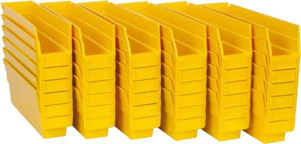 Quantum Storage - 50 Lb. Load Capacity, 11-5/8" Deep, Yellow Polypropylene Hopper Shelf Bin - 4" High x 2-3/4" Wide x 11-5/8" Long - Benchmark Tooling