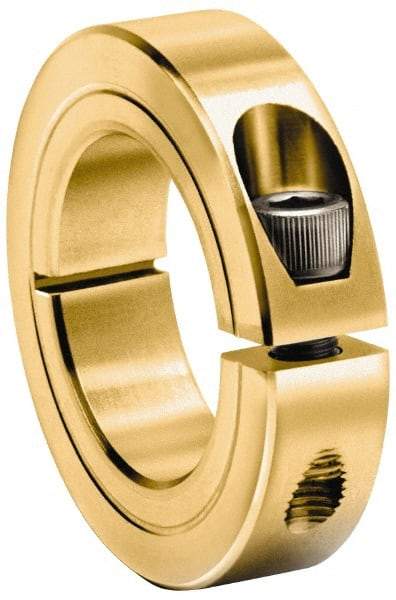 Climax Metal Products - 1" Bore, Steel, One Piece One Piece Split Shaft Collar - 1-3/4" Outside Diam, 1/2" Wide - Benchmark Tooling