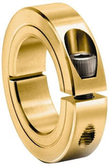 Climax Metal Products - 1" Bore, Steel, One Piece One Piece Split Shaft Collar - 1-3/4" Outside Diam, 1/2" Wide - Benchmark Tooling