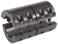 Climax Metal Products - 2" Bore, Steel, Two Piece Two Piece Split Shaft Collar - 3-3/8" Outside Diam, 4-7/8" Wide - Benchmark Tooling