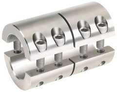 Climax Metal Products - 5/8 x 1/2" Bore, Stainless Steel, Two Piece Two Piece Split Shaft Collar - 1-5/16" Outside Diam, 2" Wide - Benchmark Tooling