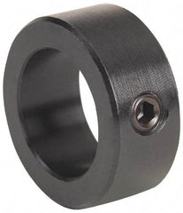 Climax Metal Products - 4" Bore, Steel, One Piece Solid Set Screw Collars - 5-1/4" Outside Diam, 1-1/8" Wide - Benchmark Tooling