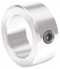 Climax Metal Products - 1-1/2" Bore, Aluminum, One Piece Solid Set Screw Collars - 2-1/4" Outside Diam, 3/4" Wide - Benchmark Tooling