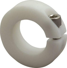 Climax Metal Products - 1" Bore, Plastic, One Piece One Piece Split Shaft Collar - 1-3/4" Outside Diam, 1/2" Wide - Benchmark Tooling