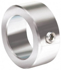 Climax Metal Products - 2-1/16" Bore, Stainless Steel, One Piece Solid Set Screw Collars - 3" Outside Diam, 7/8" Wide - Benchmark Tooling