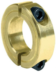 Climax Metal Products - 1-1/16" Bore, Steel, Two Piece Clamping Shaft Collar - 1-7/8" Outside Diam, 1/2" Wide - Benchmark Tooling