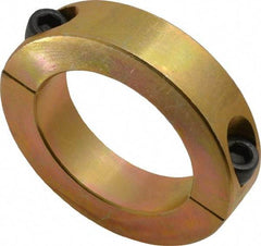 Climax Metal Products - 2" Bore, Steel, Two Piece Clamping Shaft Collar - 3" Outside Diam, 11/16" Wide - Benchmark Tooling