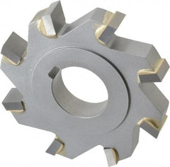 Made in USA - 3" Diam x 1/2" Width of Cut, 8 Teeth, Carbide Tipped Side Milling Cutter - Straight Teeth, Uncoated - Benchmark Tooling