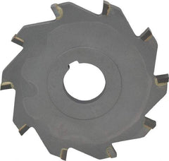 Made in USA - 4" Diam x 5/16" Width of Cut, 10 Teeth, Carbide Tipped Side Milling Cutter - Straight Teeth, Uncoated - Benchmark Tooling