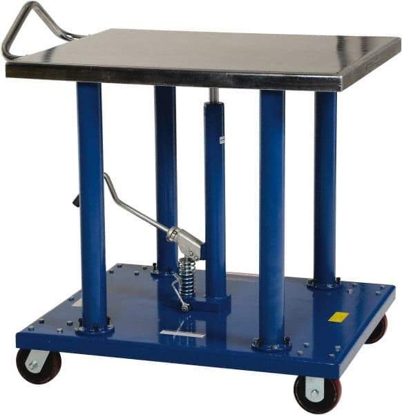 Vestil - 2,000 Lb Capacity Manual Post Work Platform - 36" to 54" Lift Height, 36" Platform Length x 30" Platform Width - Benchmark Tooling