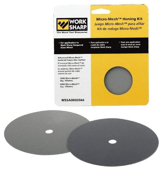 Work Sharp - 6 Inch Outside Diameter 2 Piece Micro Mesh Hone Kit - Micromesh Grit, Work Sharp 3000 Machine Compatible - Benchmark Tooling