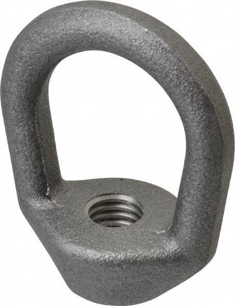 Gibraltar - 2,240 Lb Capacity, 1/2-13 Thread, Self Colored, Carbon Steel Regular Duty Lifting Eye Nut - Grade C-1030, 2-1/2" High, 1-1/4" Inside & 2" Outside Eye Diam, 2" Bell/Base Width - Benchmark Tooling