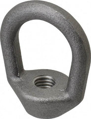 Gibraltar - 2,240 Lb Capacity, 1/2-13 Thread, Self Colored, Carbon Steel Regular Duty Lifting Eye Nut - Grade C-1030, 2-1/2" High, 1-1/4" Inside & 2" Outside Eye Diam, 2" Bell/Base Width - Benchmark Tooling